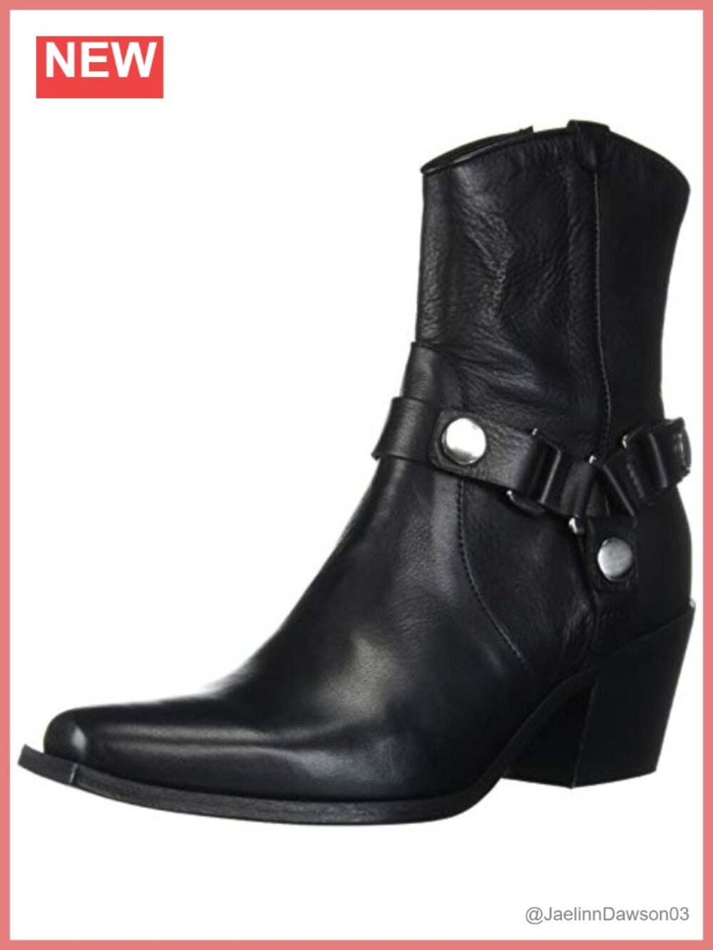 Charles David Polo Ankle Bootie Square Toe Block Heel Pull On